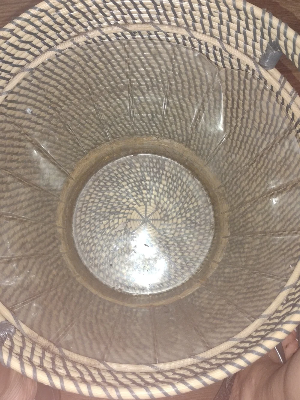 IKEA Woven Storage Basket in Natural and Black